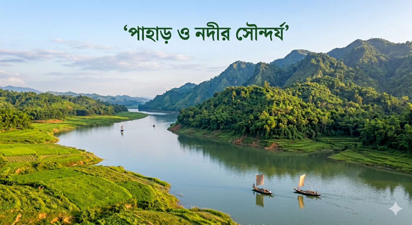 পাহাড় ও নদীর সৌন্দর্য